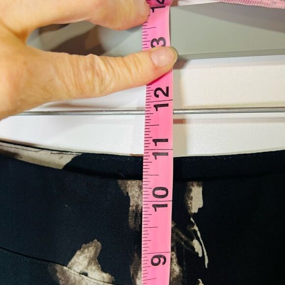 Joseph Ribkoff Black Tan Floral Wide Leg Flowy Pants - Picture 6 of 9